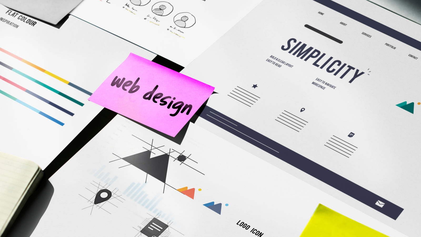 Schlankes Webdesign