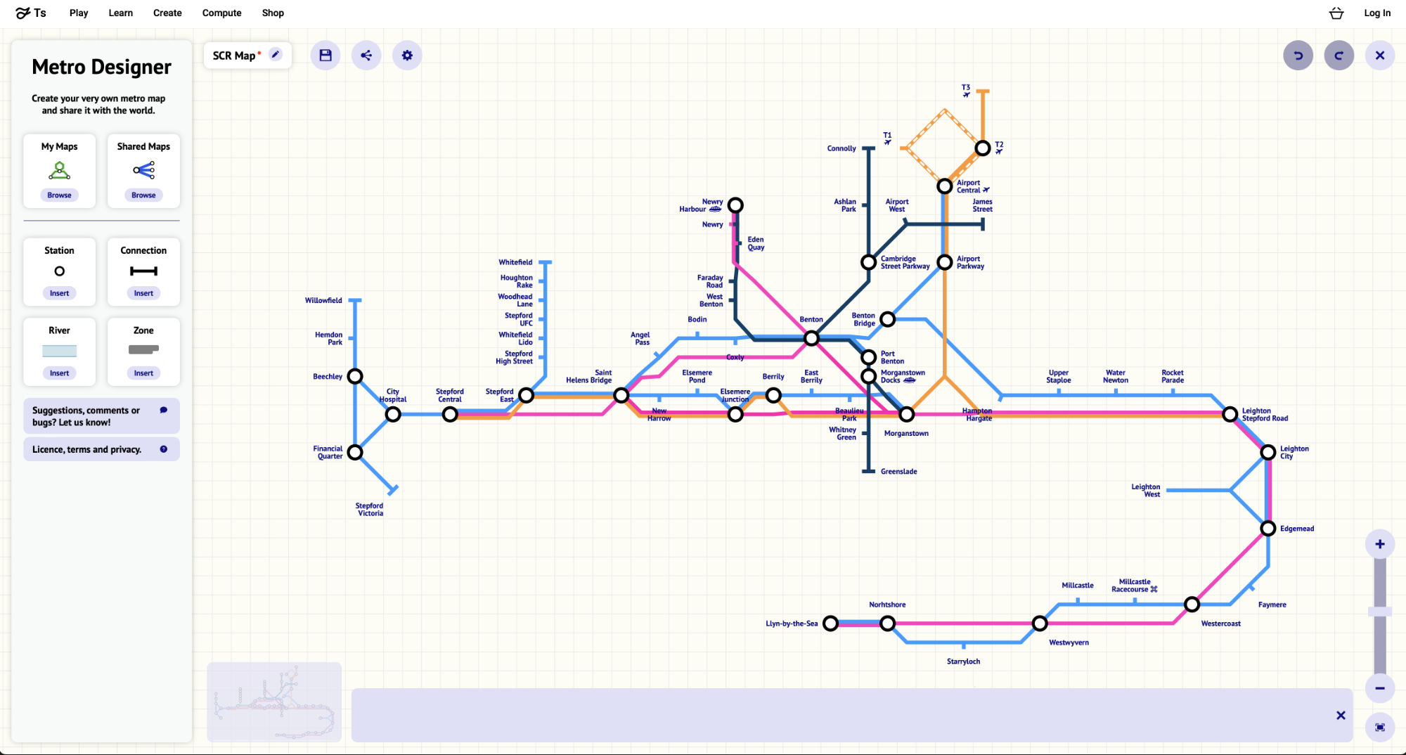 Metro Designer - Ein Liniennetzplan Designtool